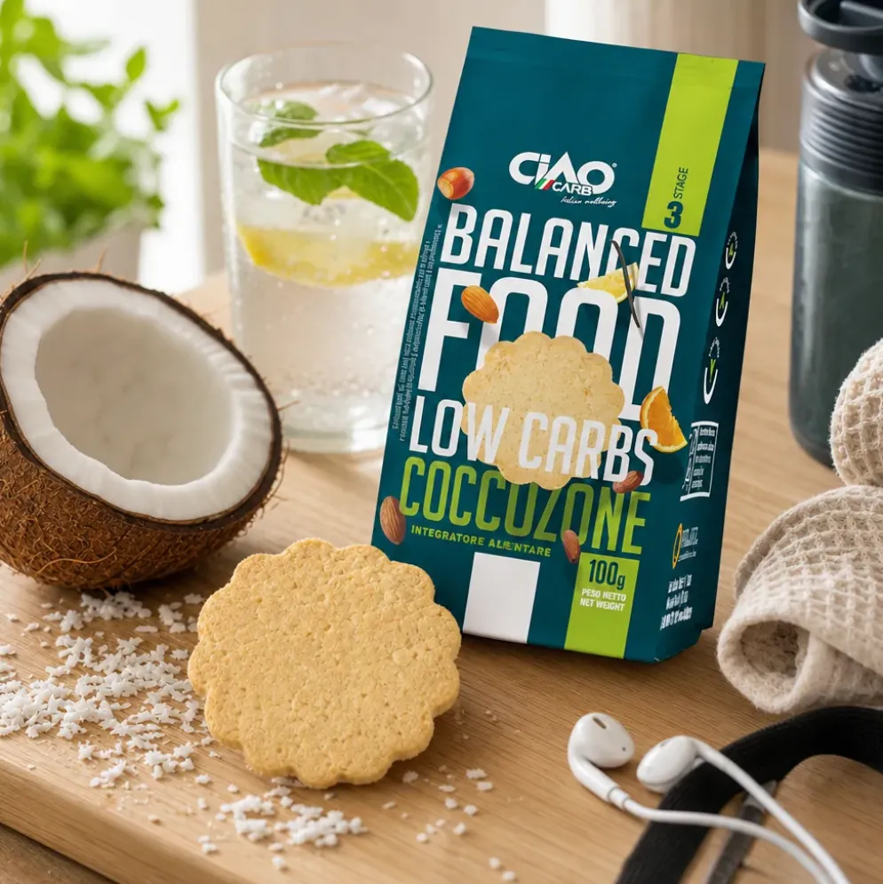 Herbatniki Niskowęglowodanowe – Kokosowe 100g – CiaoCarb