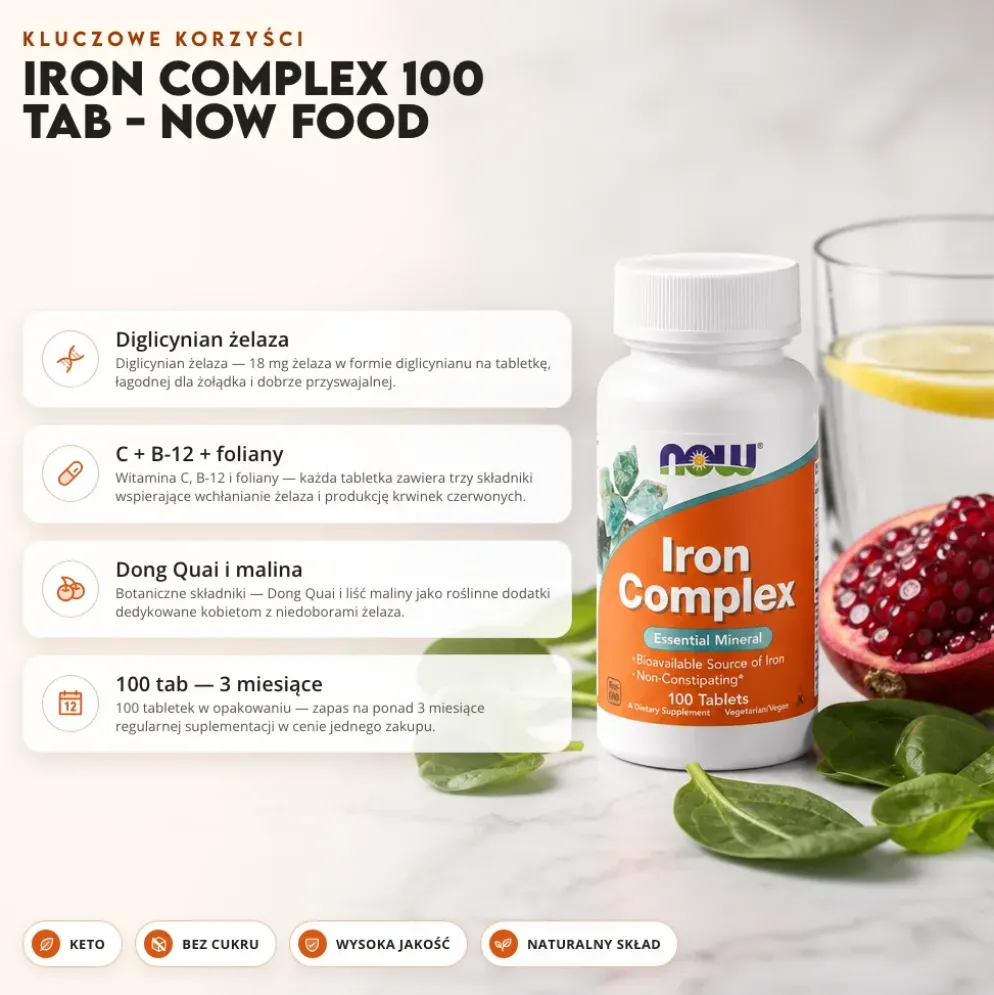 Iron Complex 100 tab – Now Food