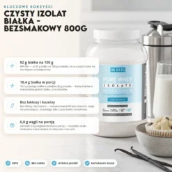Izolat Białka – Bezsmakowy 800g – BeKeto