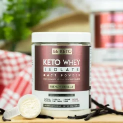 Izolat Białka z Olejem MCT – Francuska Wanilia 300g – BeKeto