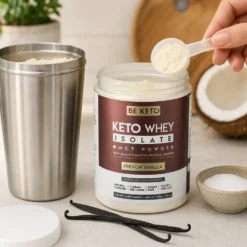 Izolat Białka z Olejem MCT – Francuska Wanilia 300g – BeKeto