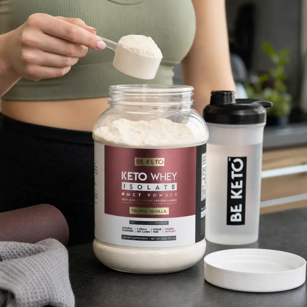 Izolat Białka z Olejem MCT – Francuska Wanilia 800g – BeKeto