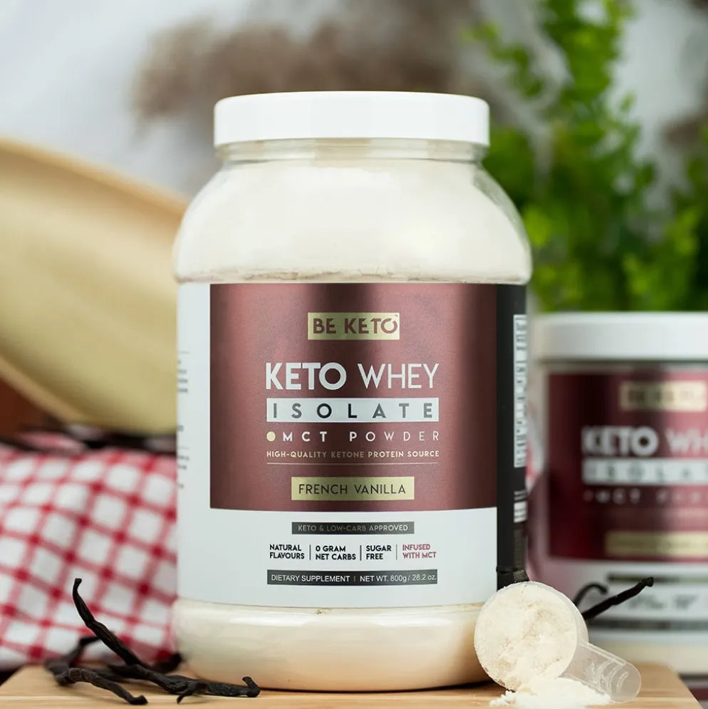 Izolat Białka z Olejem MCT – Francuska Wanilia 800g – BeKeto