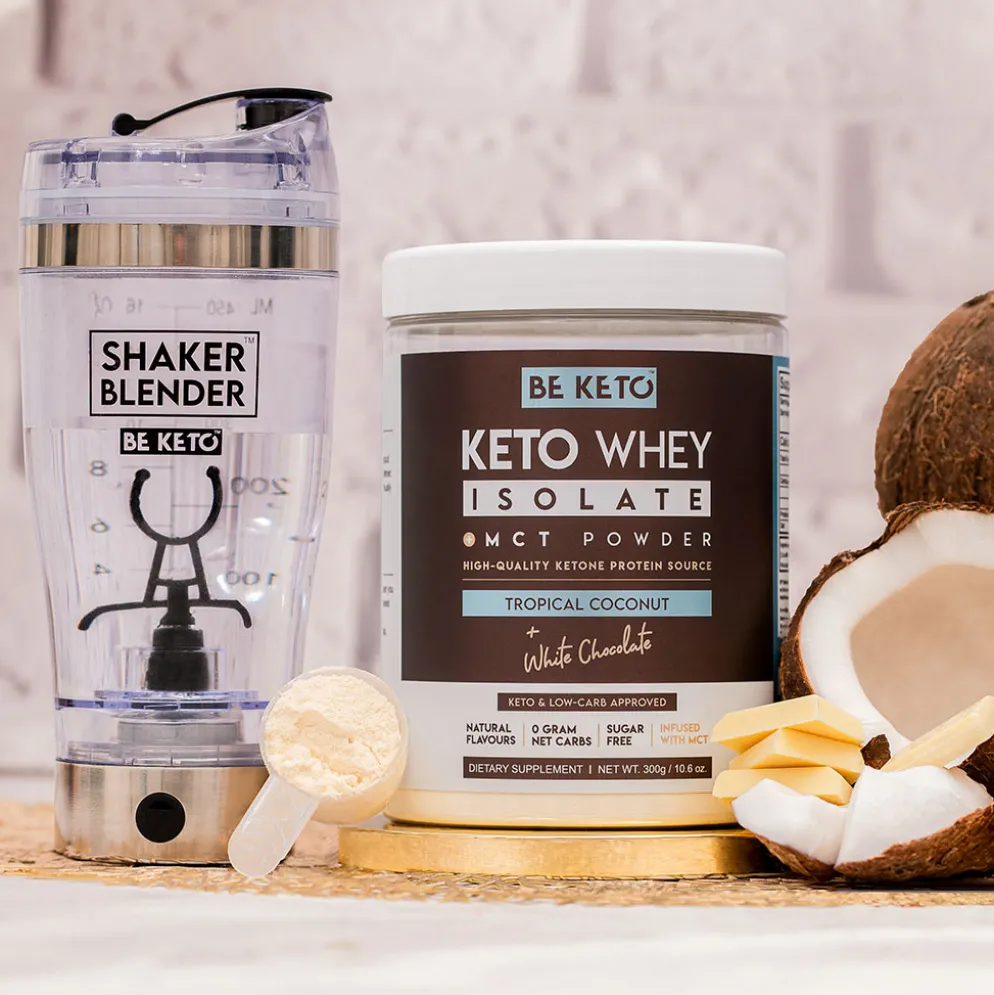 Izolat Białka z Olejem MCT – Kokos + Biała Czekolada 300g – BeKeto