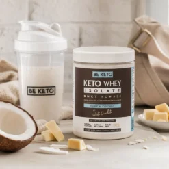 Izolat Białka z Olejem MCT – Kokos + Biała Czekolada 300g – BeKeto