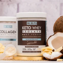 Izolat Białka z Olejem MCT – Kokos + Biała Czekolada 300g – BeKeto