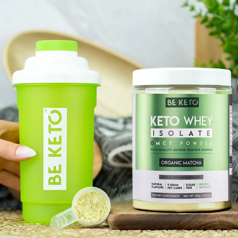Izolat Białka z Olejem MCT – Matcha 300g – BeKeto