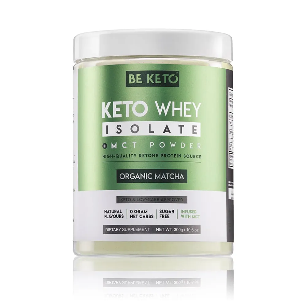 Izolat Białka z Olejem MCT – Matcha 300g – BeKeto