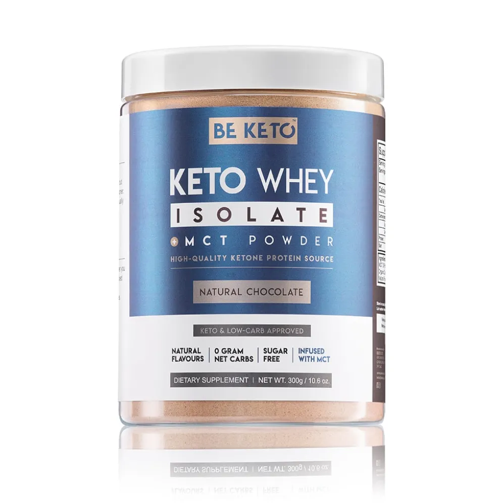 Izolat Białka z Olejem MCT – Naturalna Czekolada 300g – BeKeto