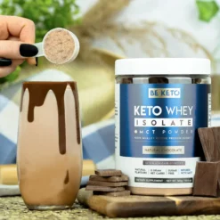 Izolat Białka z Olejem MCT – Naturalna Czekolada 300g – BeKeto