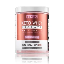 Izolat Białka z Olejem MCT – Świeża Truskawka 300g – BeKeto
