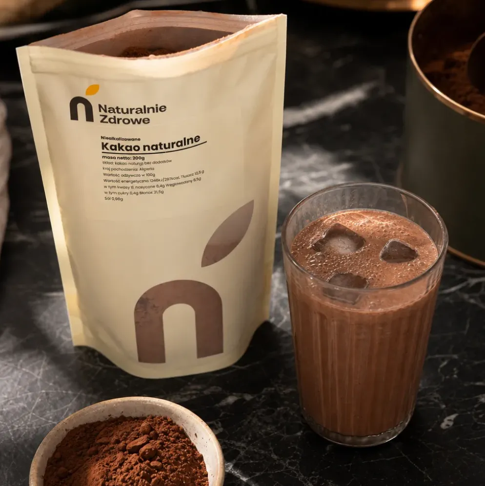 Kakao naturalne w proszku niealkalizowane 1000g – Naturalnie Zdrowe