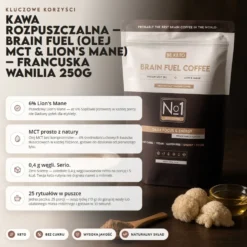 Kawa Rozpuszczalna Brain Fuel – Francuska Wanilia 250g – BeKeto