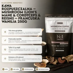 Kawa Rozpuszczalna Mushroom – Francuska Wanilia 250g – BeKeto