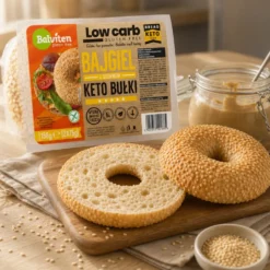 Keto Bajgle z Sezamem Bezglutenowe 2x75g – Balviten