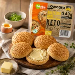 Keto Mini Bułeczki z Sezamem Bezglutenowe 4x25g – Balviten