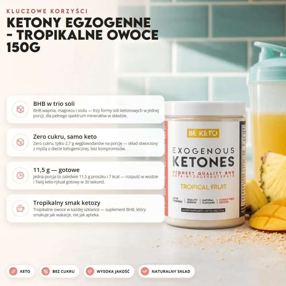 Ketony Egzogenne Tropikalne Owoce – 150g –Beketo