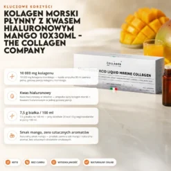 Kolagen Morski Płynny z Kwasem Hialuronowym Mango 10x30ml – The Collagen Company