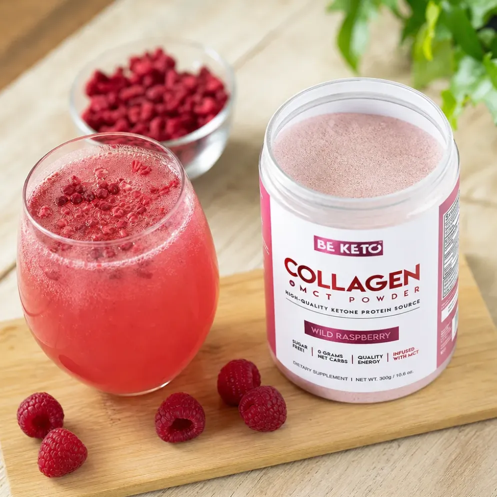 Kolagen z Olejem MCT – Dzika Malina 300g – BeKeto