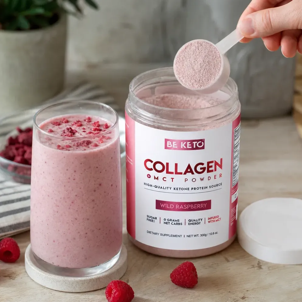 Kolagen z Olejem MCT – Dzika Malina 300g – BeKeto