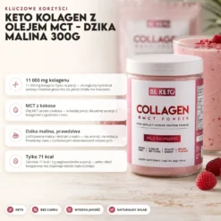 Kolagen z Olejem MCT – Dzika Malina 300g – BeKeto