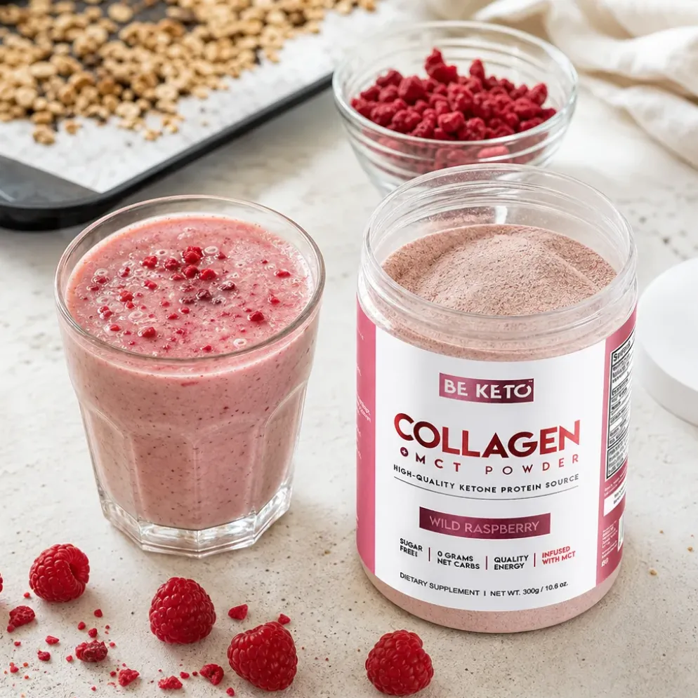 Kolagen z Olejem MCT – Dzika Malina 300g – BeKeto