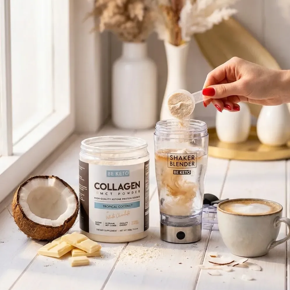 Kolagen z Olejem MCT – Kokos + Biała Czekolada 300g – BeKeto