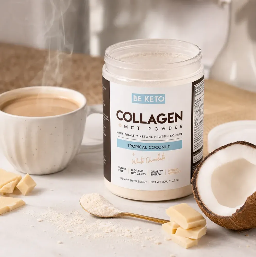 Kolagen z Olejem MCT – Kokos + Biała Czekolada 300g – BeKeto