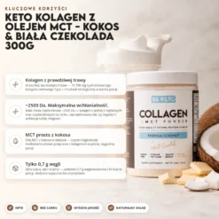 Kolagen z Olejem MCT – Kokos + Biała Czekolada 300g – BeKeto
