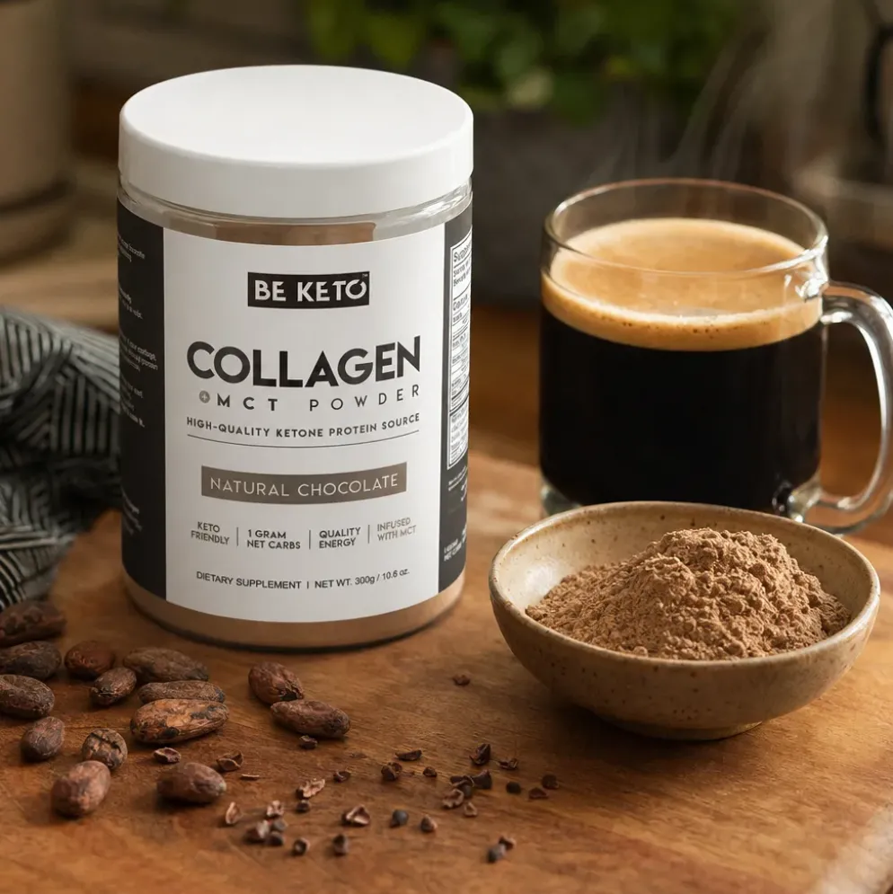 Kolagen z Olejem MCT – Naturalna Czekolada 300g – BeKeto