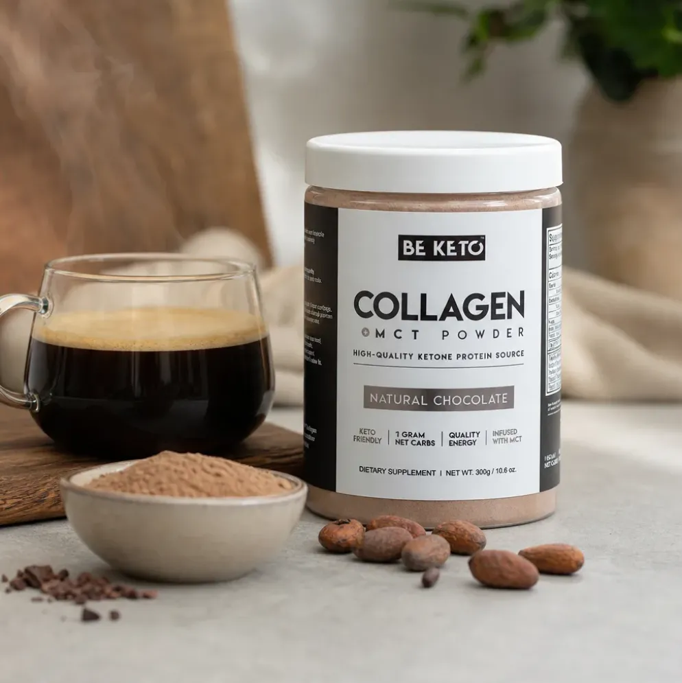 Kolagen z Olejem MCT – Naturalna Czekolada 300g – BeKeto