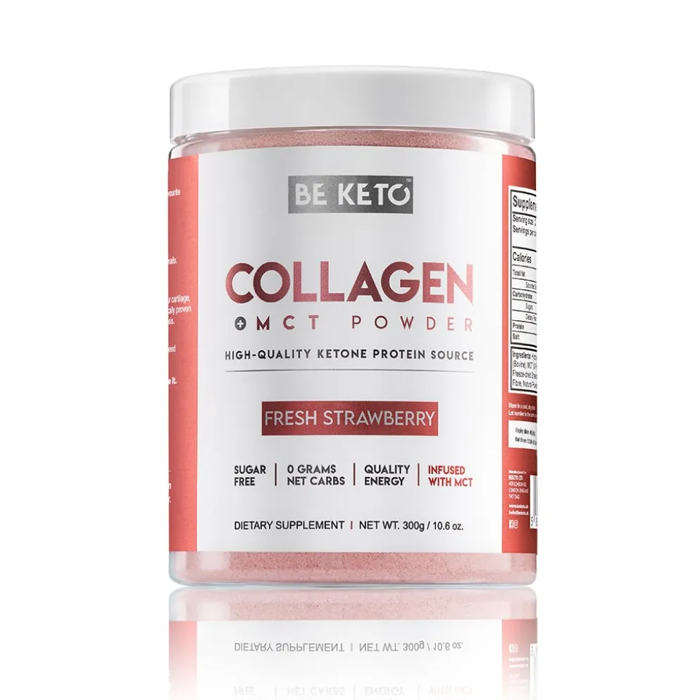 Kolagen z Olejem MCT – Świeża Truskawka 300g – BeKeto