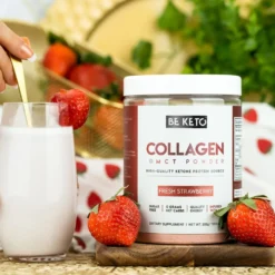 Kolagen z Olejem MCT – Świeża Truskawka 300g – BeKeto