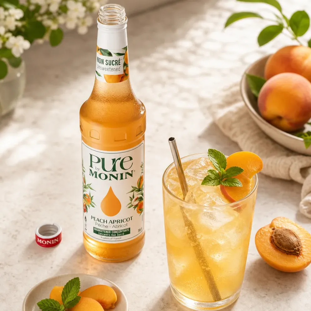 Koncentrat Bezcukrowy PURE (Brzoskwinia Morela) Peach Apricot 0,7l – Monin