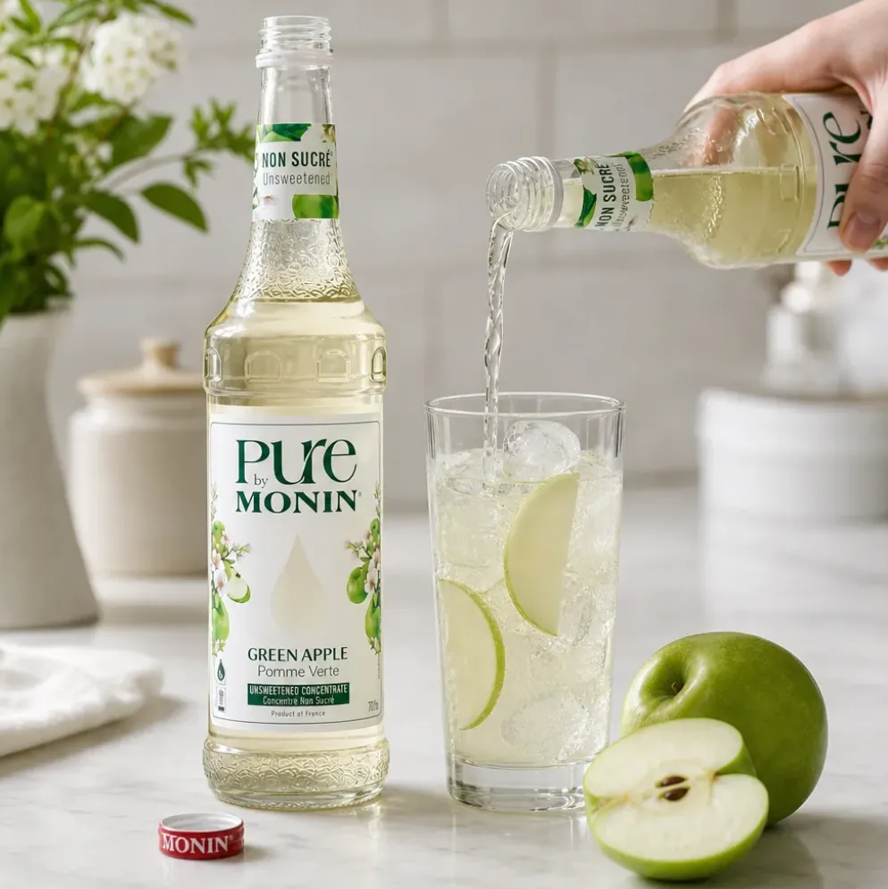 Koncentrat Bezcukrowy PURE (Zielone Jabłko) Green Apple 0,7l – Monin
