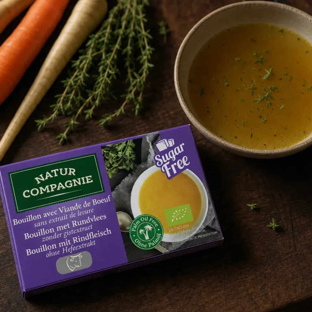 Kostki Wołowe Bulion BIO bez Cukrów i Drożdży 80g – Natur Compagnie