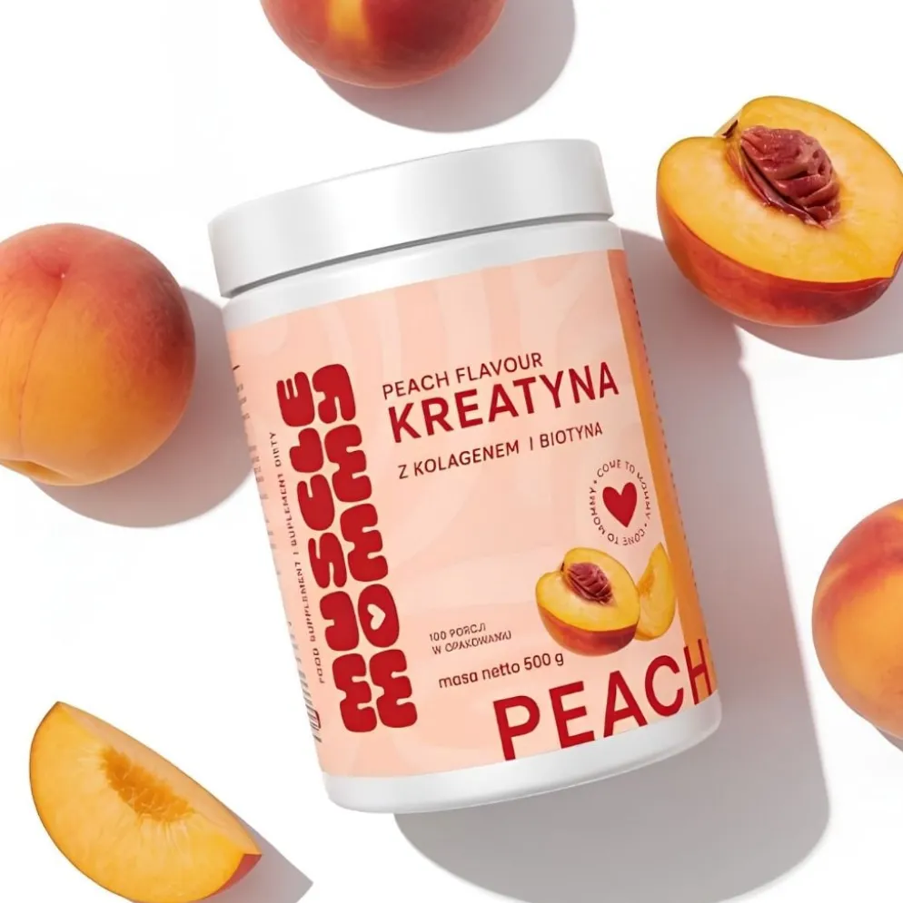 Kreatyna Marine Performance z Kolagenem Rybim Brzoskwinia 500g – Muscle Mommy