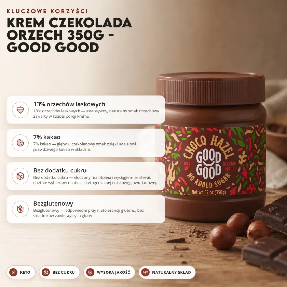 Krem Czekolada Orzech 350g – Good Good