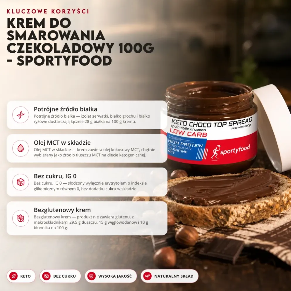 Krem do Smarowania Czekoladowy 100g – SportyFood