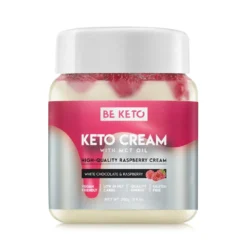 Krem Keto z MCT – Biała Czekolada z Maliną 250g – BeKeto