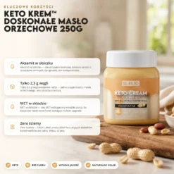 Krem Keto z MCT – Doskonałe Masło Orzechowe 250g – BeKeto