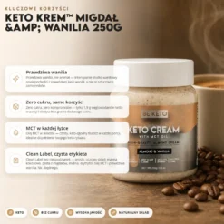 Krem Keto z MCT – Migdał & Wanilia 250g – BeKeto