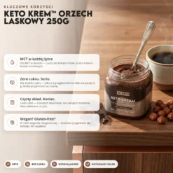 Krem Keto z MCT – Orzech Laskowy 250g – BeKeto
