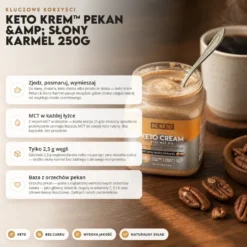 Krem Keto z MCT – Pekan & Słony Karmel 250g – BeKeto
