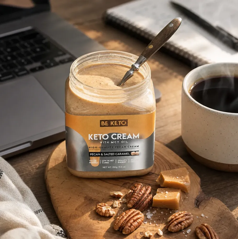 Krem Keto z MCT – Pekan & Słony Karmel 250g – BeKeto