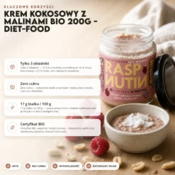 Krem Kokosowy z Malinami BIO 200g – Diet-Food