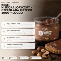 Krem Niskokaloryczny 8 Calories – Czekolada Orzech 300g – Locco