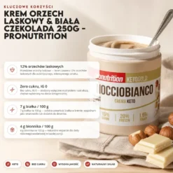 Krem Orzech Laskowy & Biała Czekolada 250g – Pronutrition