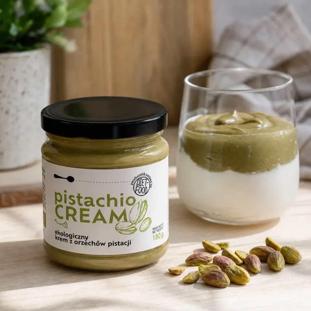 Krem z Orzechów Pistacji BIO 180g – Diet-Food