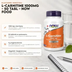 L-Carnitine 1000mg – 50 tabl – Now Food